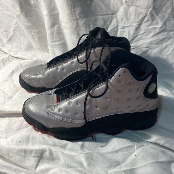 retro 13 reflective silver